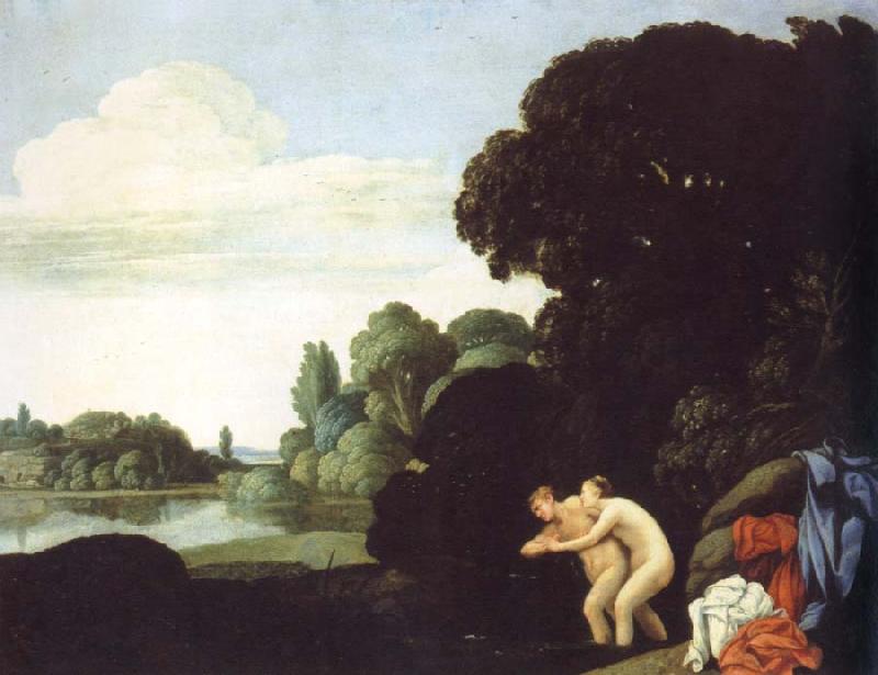 Carlo Saraceni landscape with salmacis and hermaphroditus Germany oil painting art
